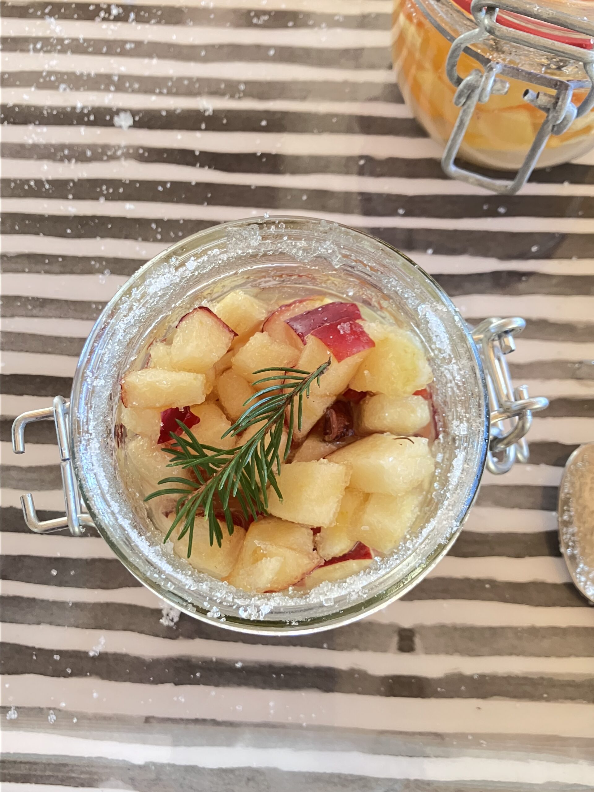 Une préparation de kôso pommes-cannelle